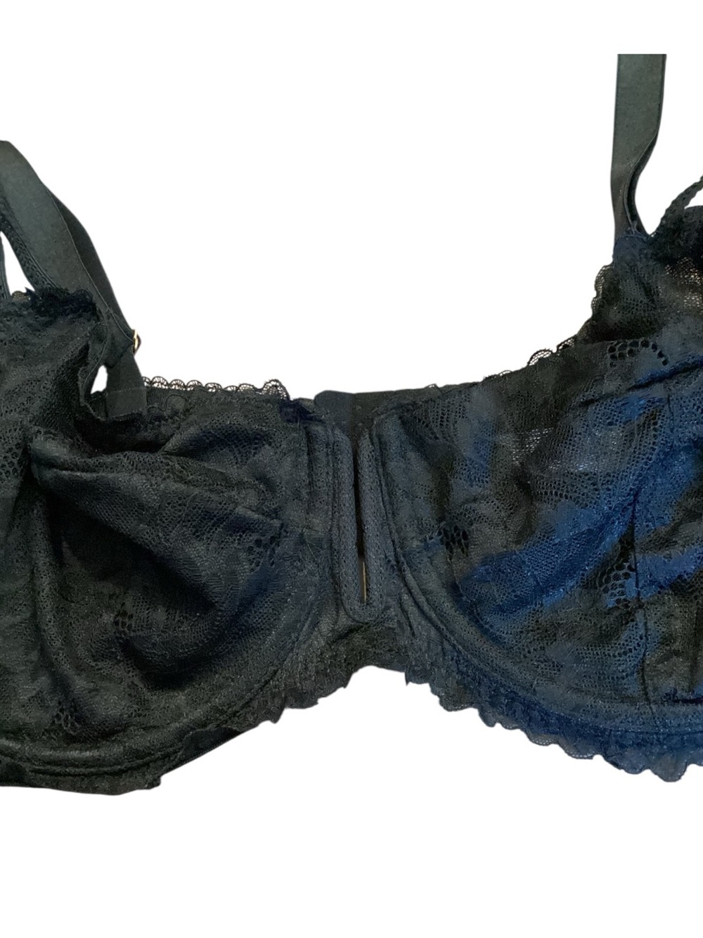 36DD Auden Unlined Black Lace Balconette Underwire Bra - Picture 2 of 8